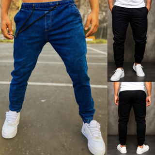 jogger masculina jeans preta sarja militar Importada Destroyer em Oferta na Shopee