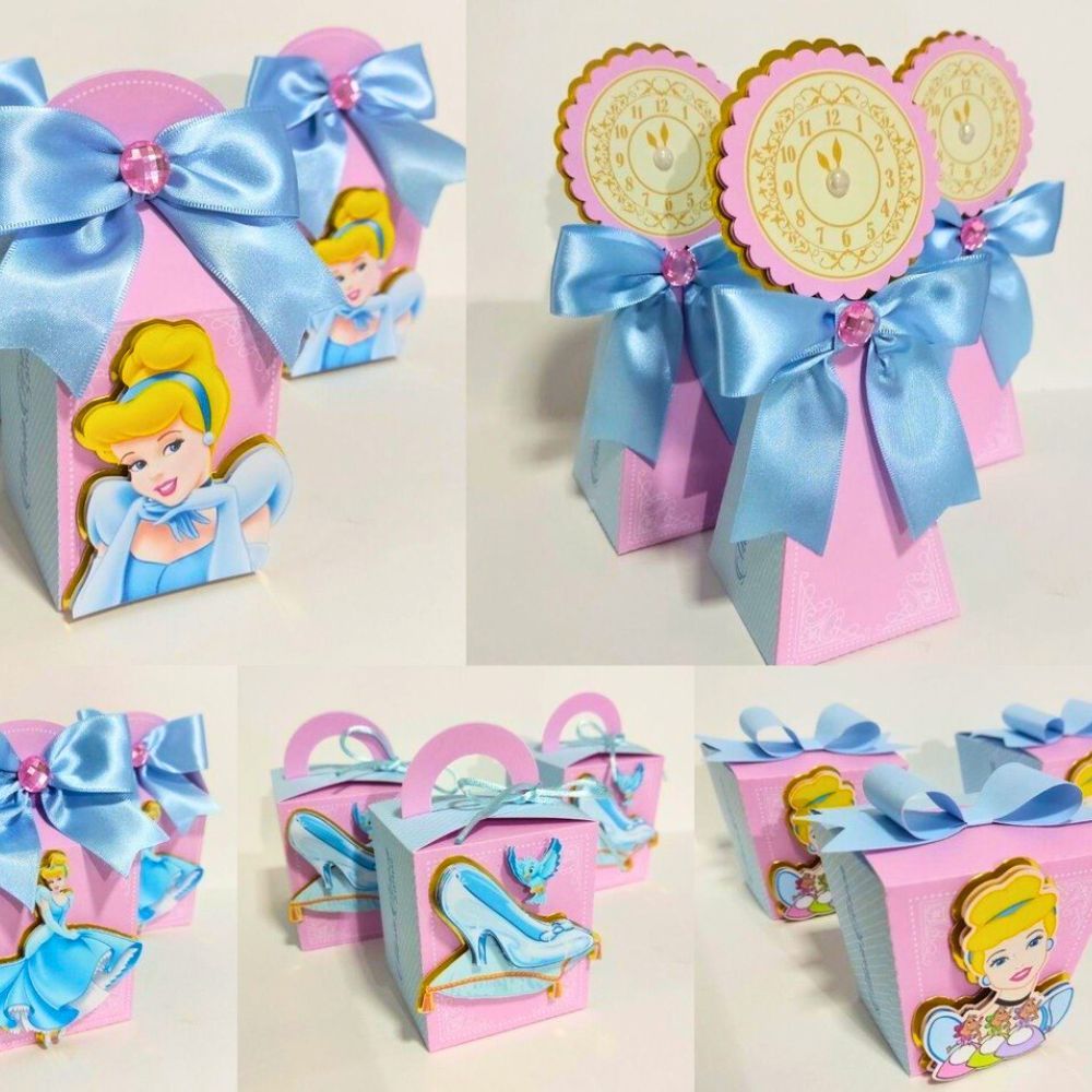 LEMBRANCINHA - PERSONALIZADA - PEGUE E MONTE - CINDERELA - KIT FESTA - CB - VERSÃO ECONOMICA - CAIXINHA - ANIVERSARIO