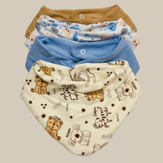 Kit Babador Bandana 5 Peças Estampado e Misto Bebê Tecido Duplo  Algodão Enxoval em Oferta na Shopee