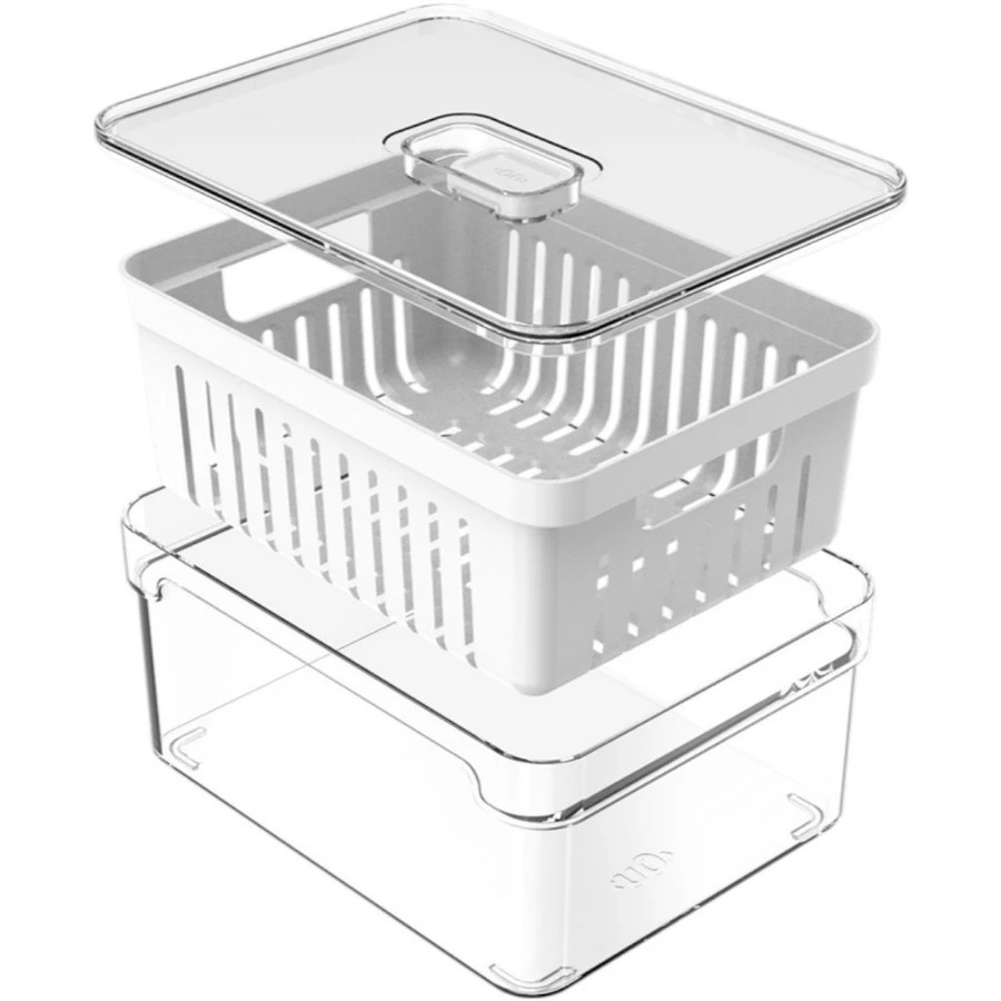 Organizador Clear Fresh 2,2L com Cesto Organização Cozinha OU