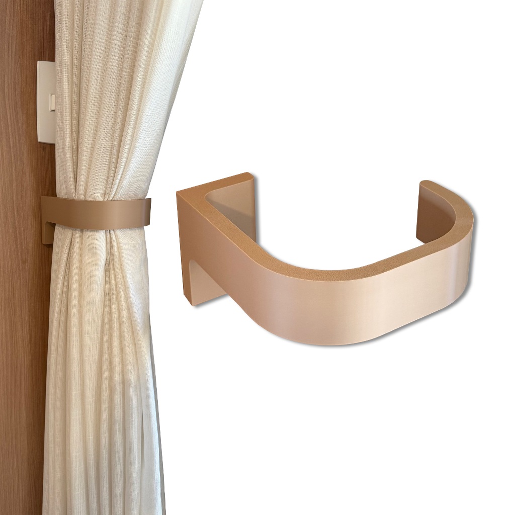 Par de Prendedor de Cortina Gancho Removível Fácil Instalação Com Adesivo ou Parafusado em Oferta na Shopee