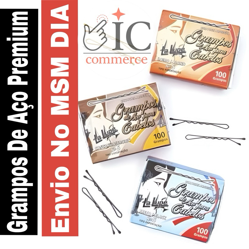 Grampos para Cabelo Nº 5 (cm) cx 100un La Lupe em Oferta na Shopee