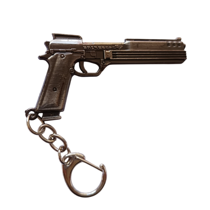 Chaveiro Pistola Arma Metal Pendente Pingente Mochila Zipers