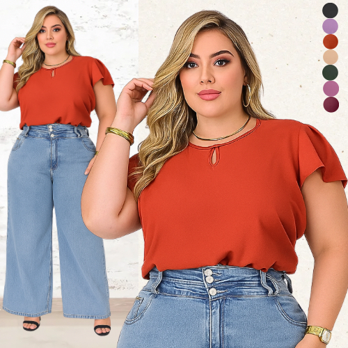 - BLUSA PLUS SIZE FEMININA SOCIAL ELEGANTE DISCRETA BLUSAS FEMININAS MODA EVANGELICA BLUSINHA CAMISETA FEMININO CASUAL