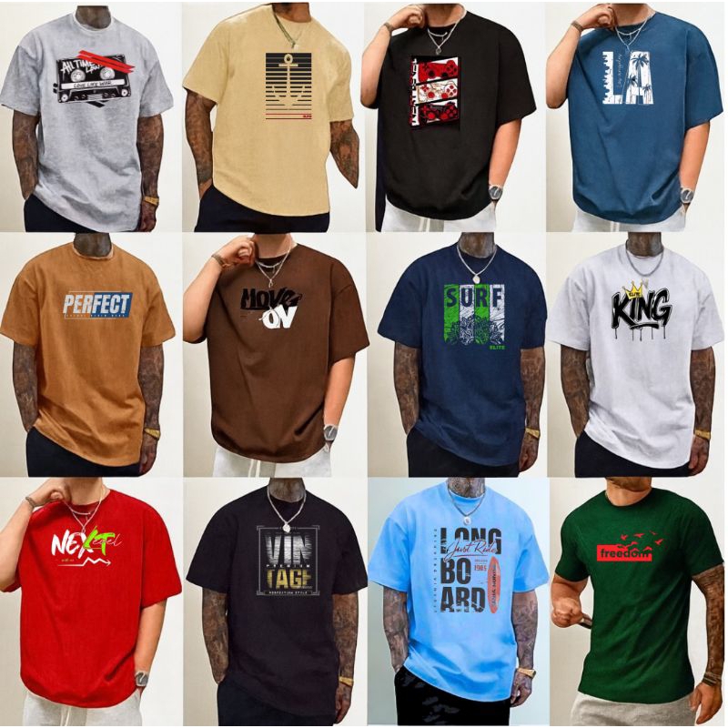 kit 5 Camisetas Masculinas Premium/P ao G6/algodão/plus size/Envio rápido/Estilo Urbano