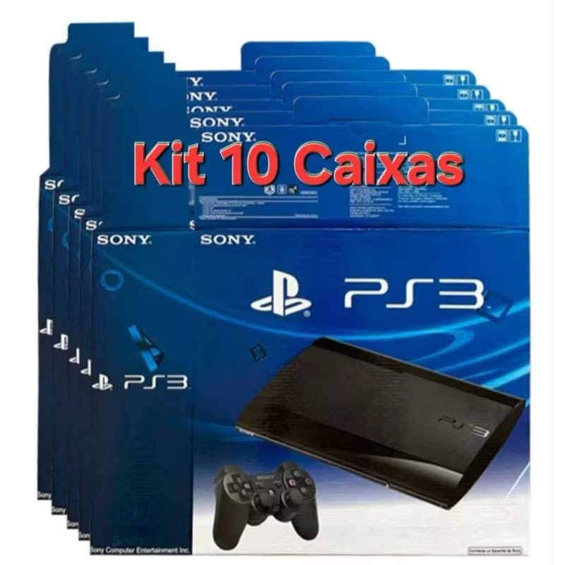 10 Caixas Vazia PlayStation 3 Super Slim - Envio Imediato
