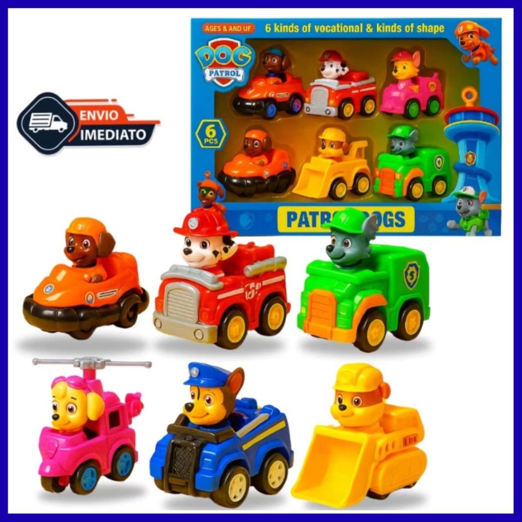 Kit Carrinho Patrulha Canina Coleção Fricção Brinquedo Desenho Kit Carrinho 3/6/9