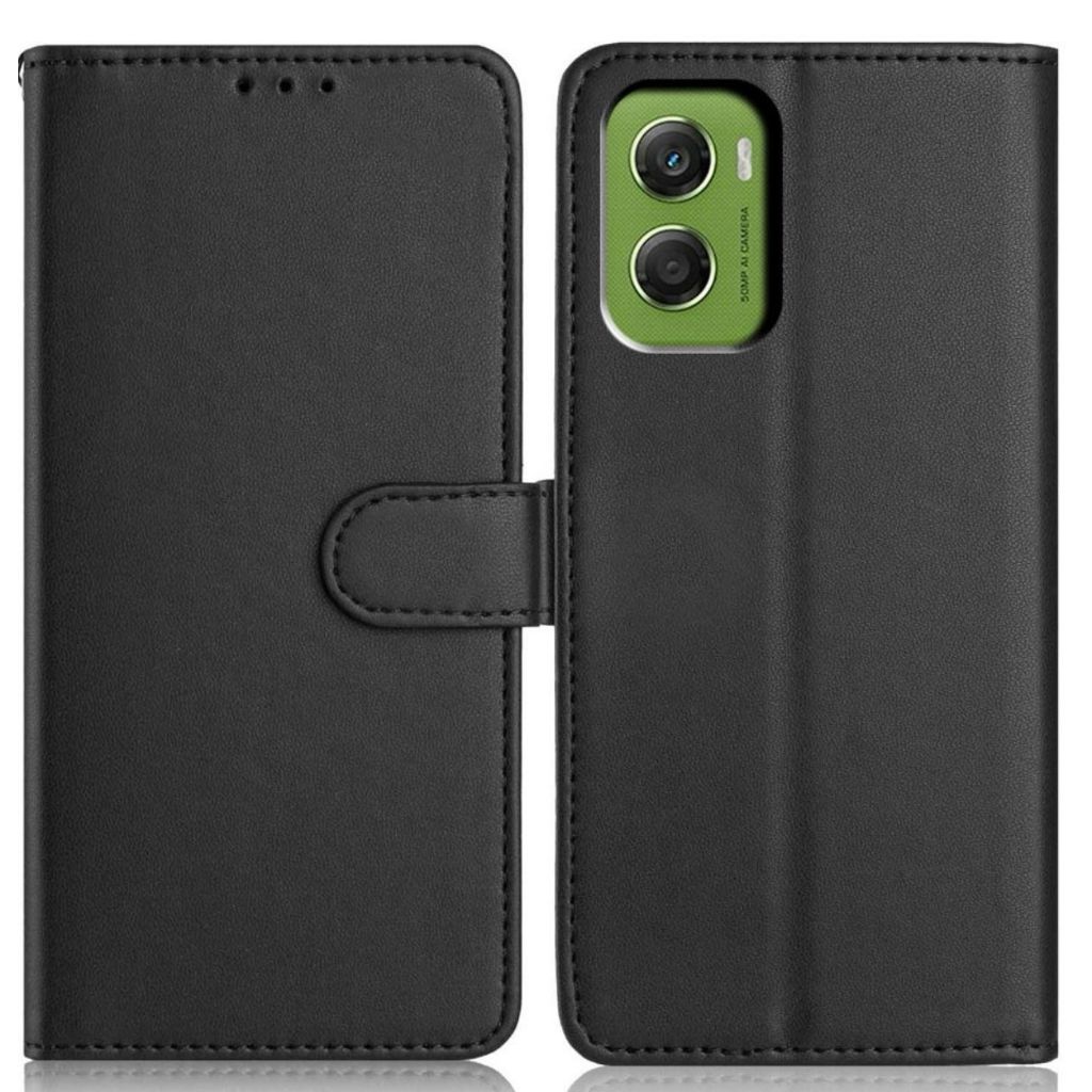 Capa Carteira Flip + Película 3D Para Motorola Moto G06