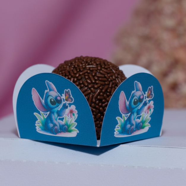 Forminhas Personalizadas para Docinhos Brigadeiro Stitch  - Lembrancinhas, Enfeite e Decoração Festa Infantil