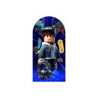 Painel De Festa Romano Sublimado Em Tecido Roblox em Oferta na Shopee