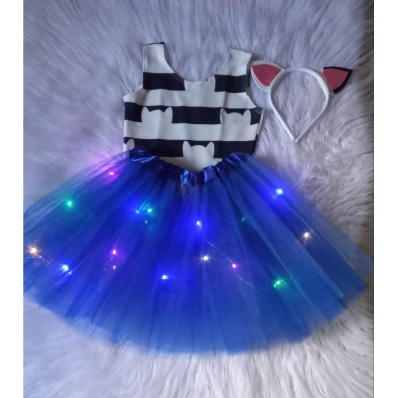 kit festa fantasia infantil Gabi 3 peças com led
