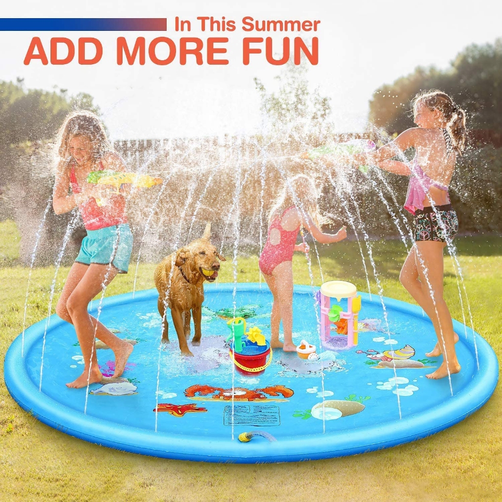 Brastoy Splash Pad Sprinkler Esteira 170cm Piscina Inflável Infantil · foto 2
