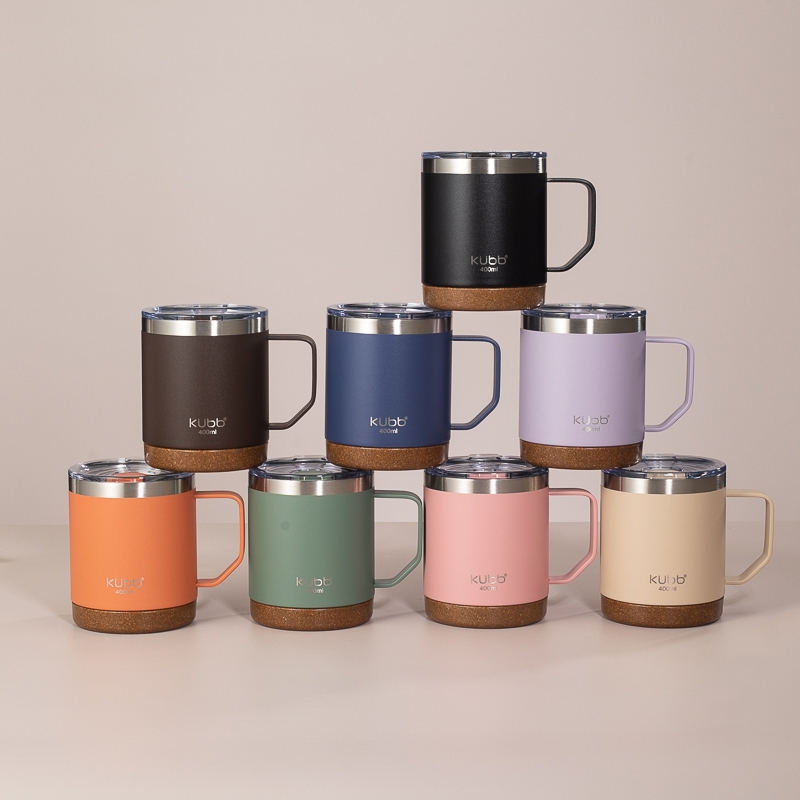 Caneca Térmica Com Tampa Alça Café 400ml Conservação 6hr Quente 3hr Gelado Escritório À Vácuo