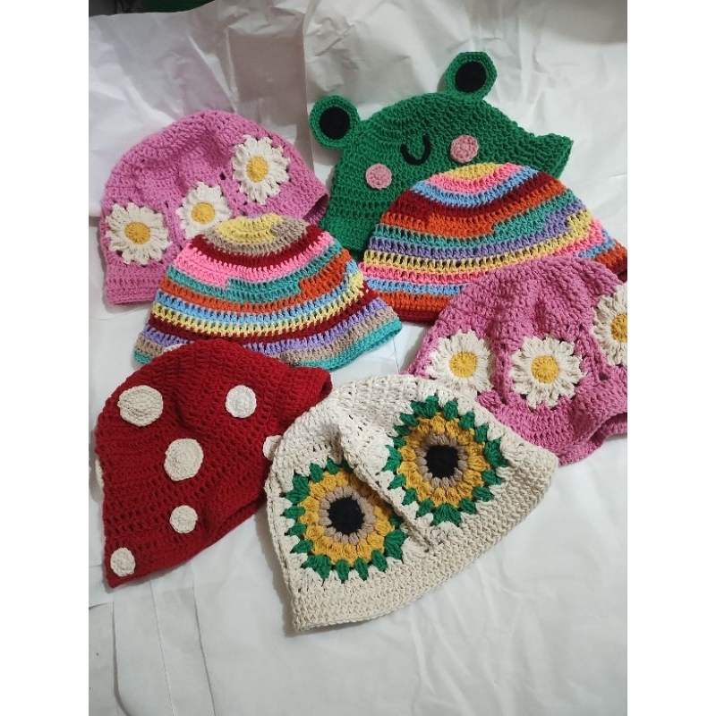 bucket hat de crochê chapéu de crochê modelos variados, escolheu o seu / adulto e infantil