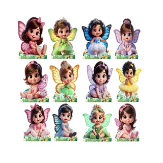 Menina borboletas 10 Displays DE MDF DE 20 CM em Oferta na Shopee