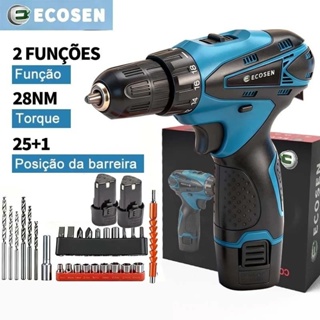 Furadeira Parafusadeira 2 bateria 12 volts c/e acessórios 220v/110v em Oferta na Shopee