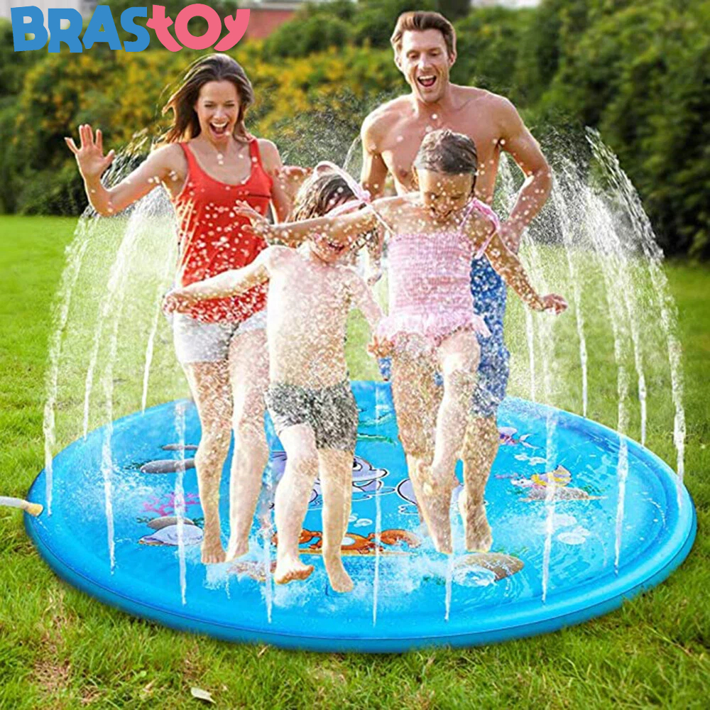 Brastoy Splash Pad Sprinkler Esteira 170cm Piscina Inflável Infantil em Oferta na Shopee