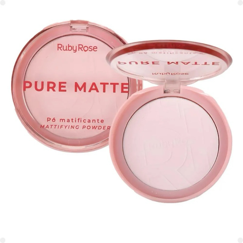 pó matificante matte Ruby Rose - contra oleosidade da pele sela base