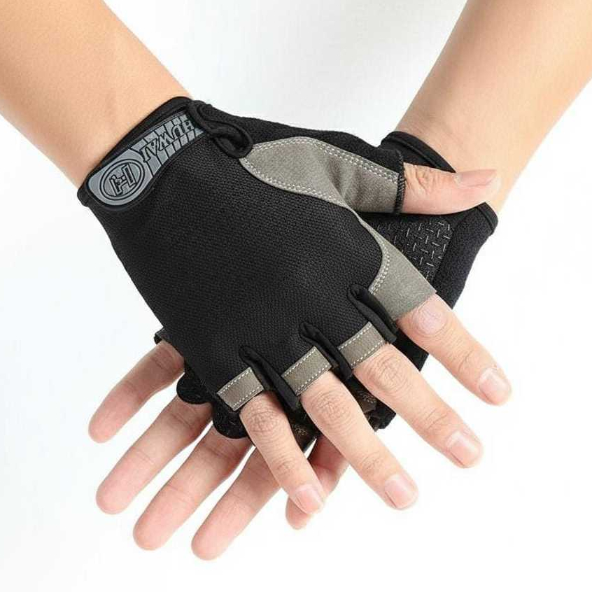 Luvas De Meio Dedo Para Academia Fitness Antiderrapante Mulheres Homens Ciclimo Luva em Oferta na Shopee