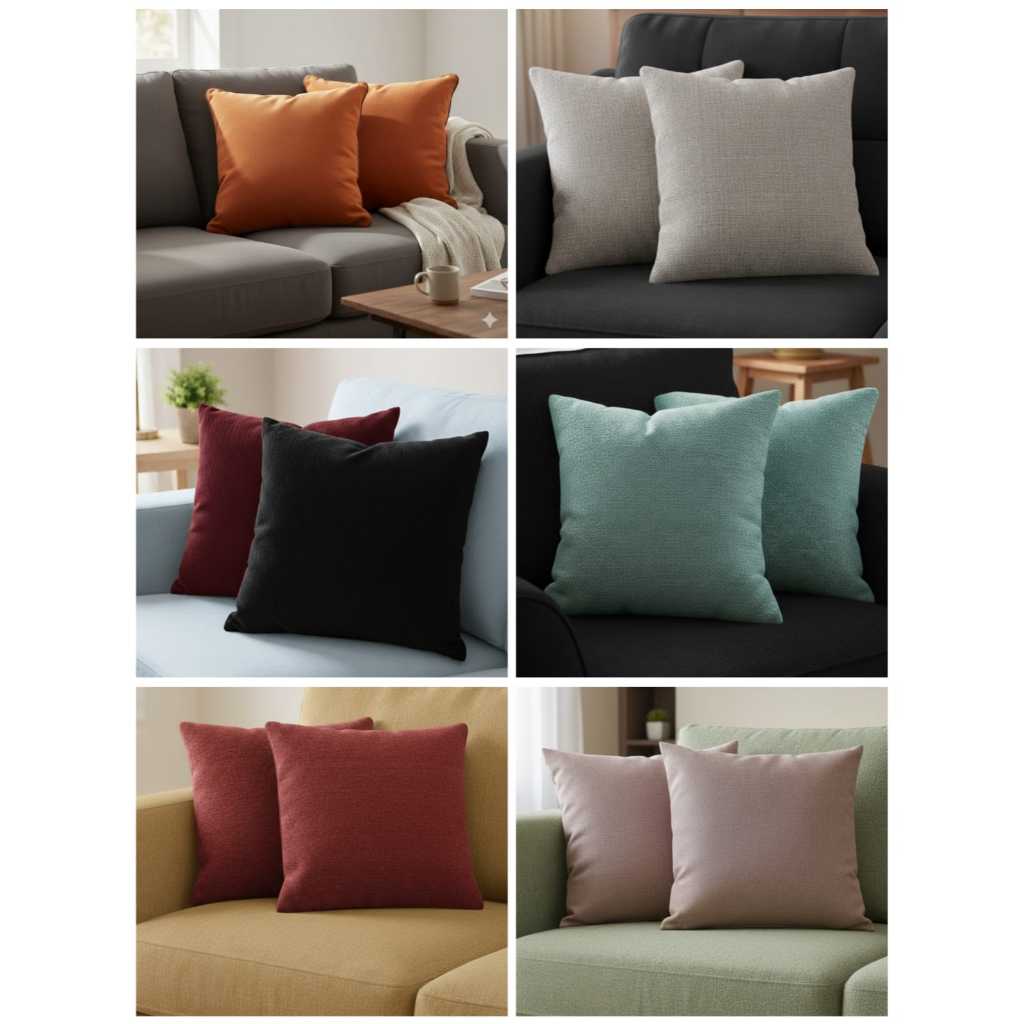 kit 2 Capas de Almofada em Linho Sintético Italiano 45 x 45 cm Super Luxo em Oferta na Shopee