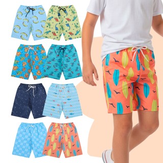 Kit 3 ou 5 Shorts Tactel Sortidas Bermuda Juvenil Menino Infantil Masculino Moda Praia Ve…