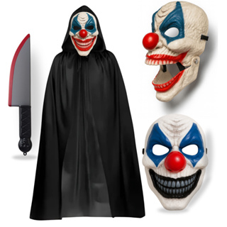 Kit Fantasia de Palhaço do Mal Com Boca Móvel Halloween em Oferta na Shopee