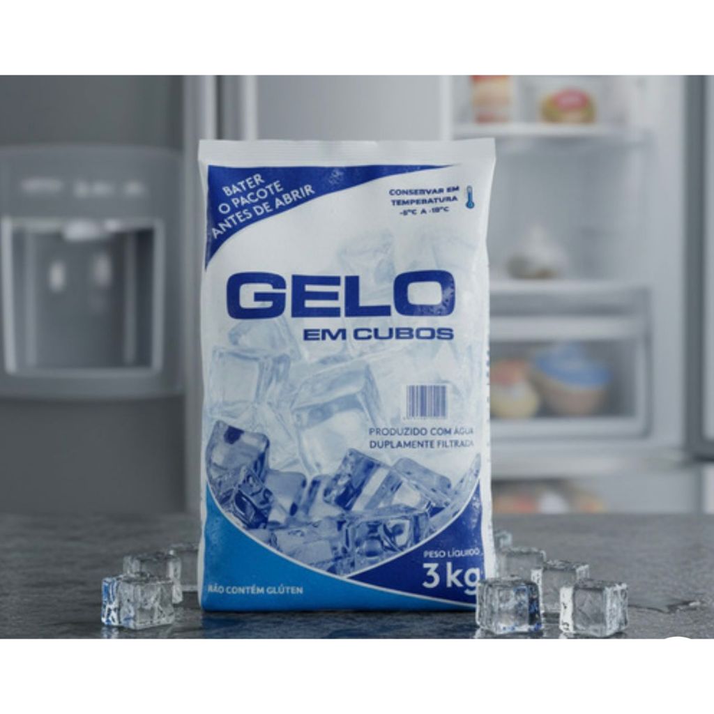 100 Sacos para Gelo 3kg com alça boca e código de barra 25 cm x 50 cm Oferta em Oferta na Shopee
