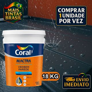 Tinta borracha liquida Coral Impermeabilizante Emborrachada Mactra 18kg Veda Telha em Oferta na Shopee