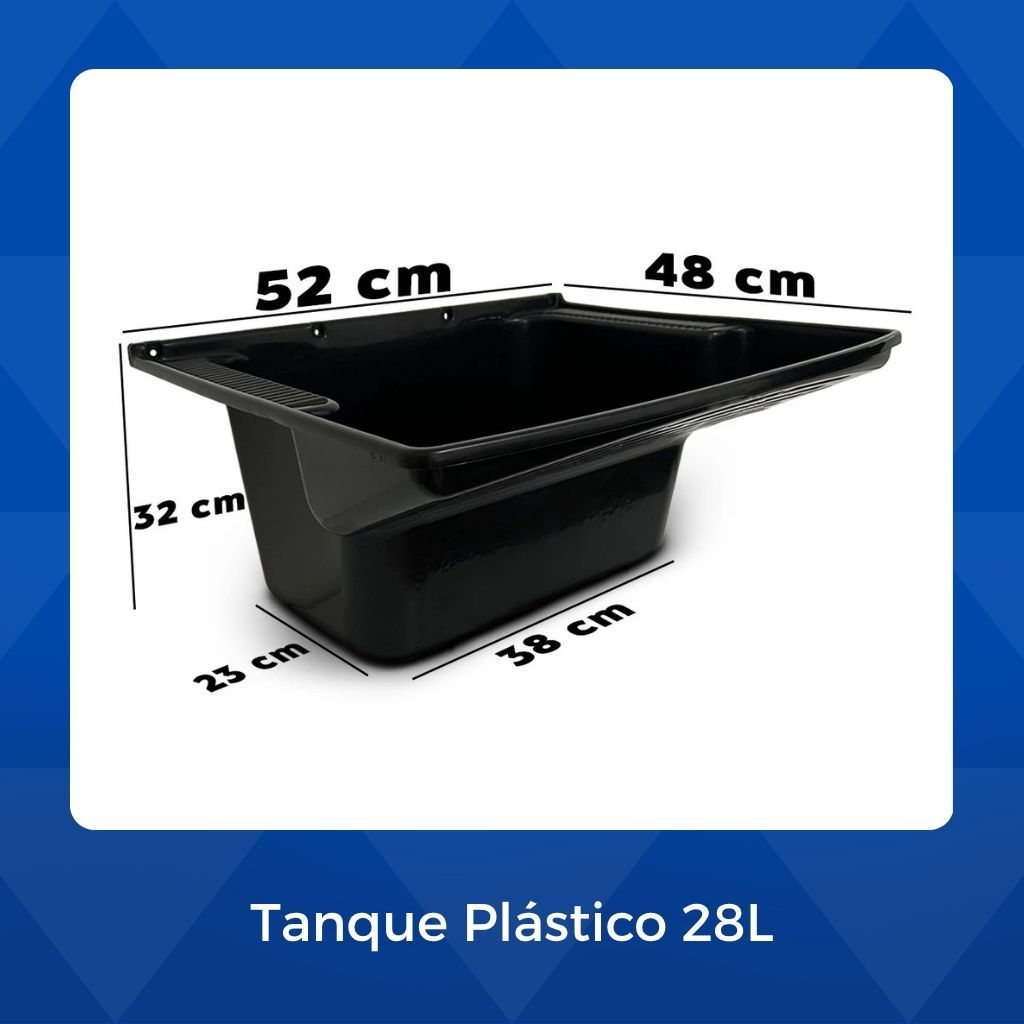 Tanque Plástico De Lavar Roupas 28 Litros Para Lavanderia Preto Brasipla Com Válvula Acoplada · foto 2
