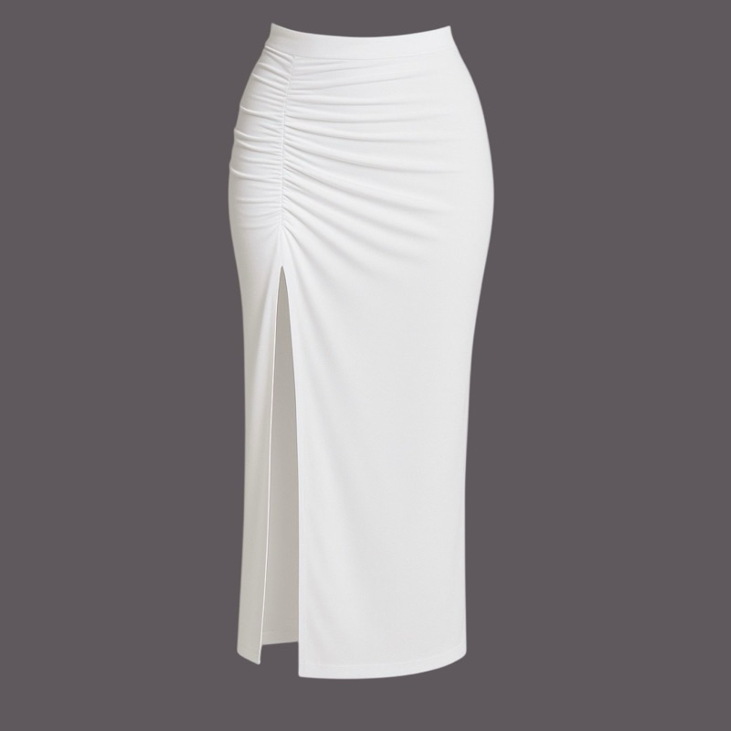 Saia Longa Fenda Lateral SUPLEX Moda Gringa Sexy Colada em Oferta na Shopee