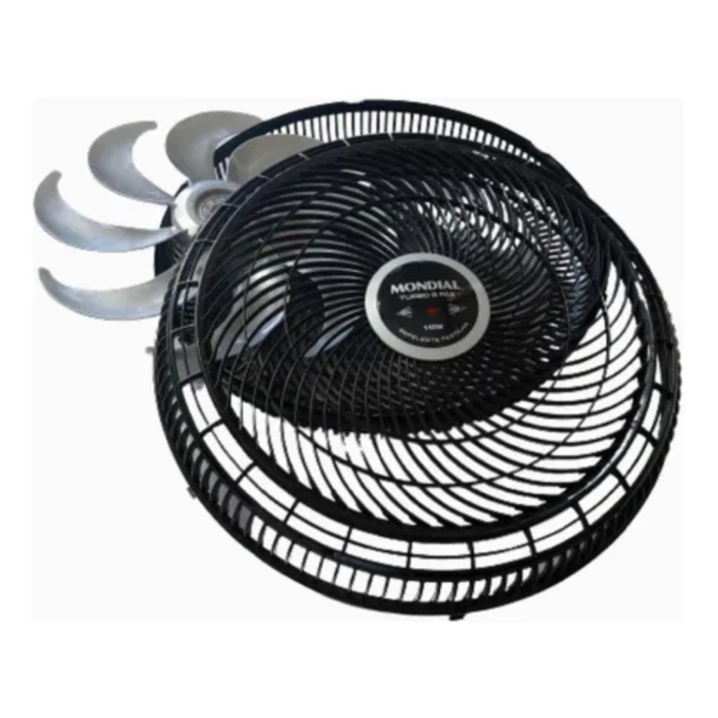 Grade Traseira + Dianteira + Hélice Ventilador Mondial 40cm 8 Pás