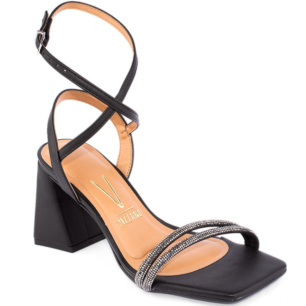 Sandália Vizzano Feminino Salto Bloco Festa 6464 Original Preto em Oferta na Shopee