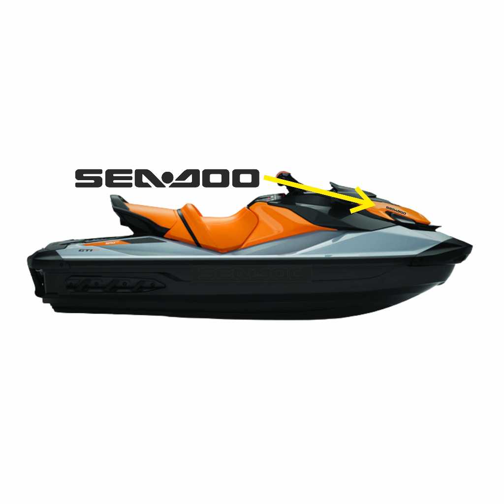 Par Adesivos Jets Ski Seadoo Da Proa 15x1,5cm A563