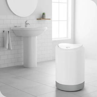 Lixeira Cesto de Lixo Plastico 5L Banheiro Cozinha Abertura Com Click Branca Pratik em Oferta na Shopee