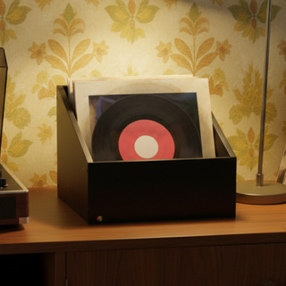 Nicho Organizador Porta Discos Vinil Slim LPs MDF Preto| Estante Expositor Retrô Caixa em Oferta na Shopee