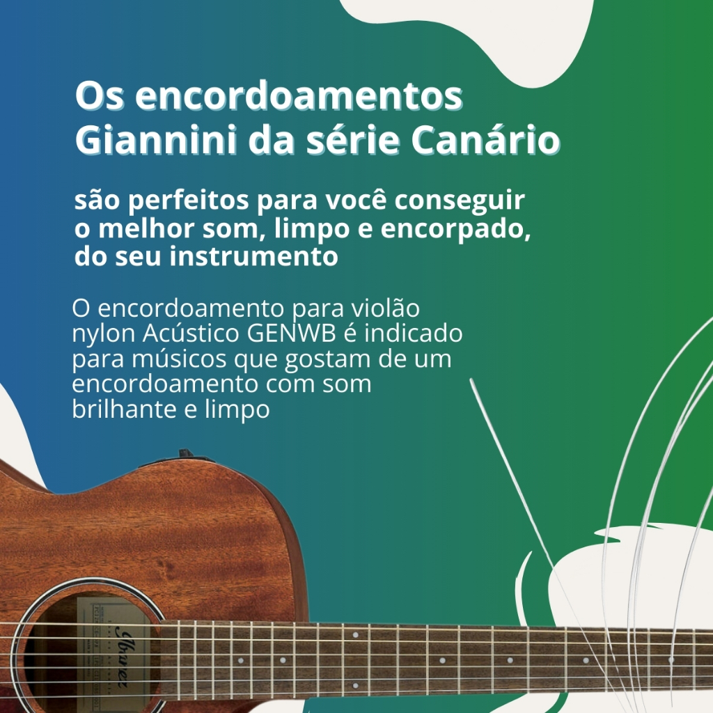 Encordoamento Giannini Com Bolinha Canário Genwb Encordoamento Violão Nylon Corda de Violão de Nylon