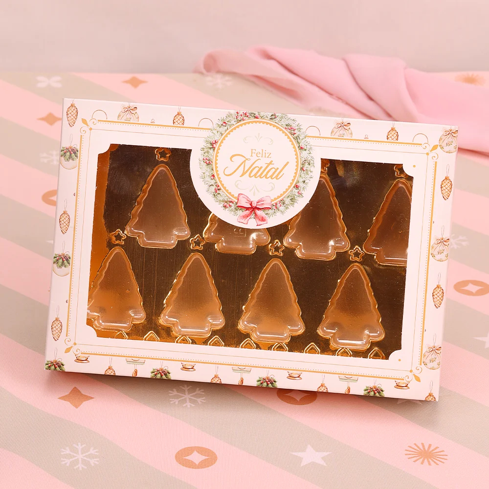 10 CAIXA PARA 8 BOMBONS COM BLISTER NATAL GRAÇA 5369 ( JANGO NATAL 2025 ) 5289