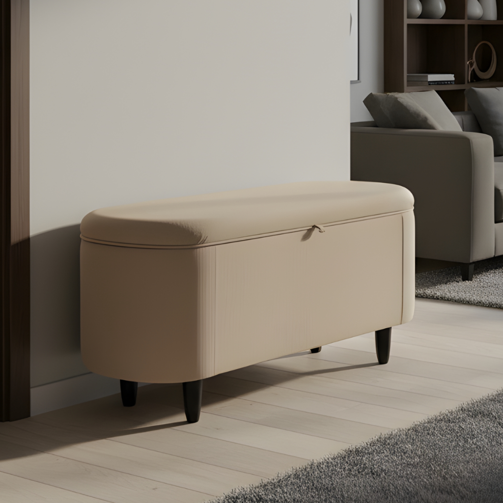 Recamier Calçadeira Sapateira Sala Quarto Armazenamento Bau Hall Organizador Brinquedos Enxoval