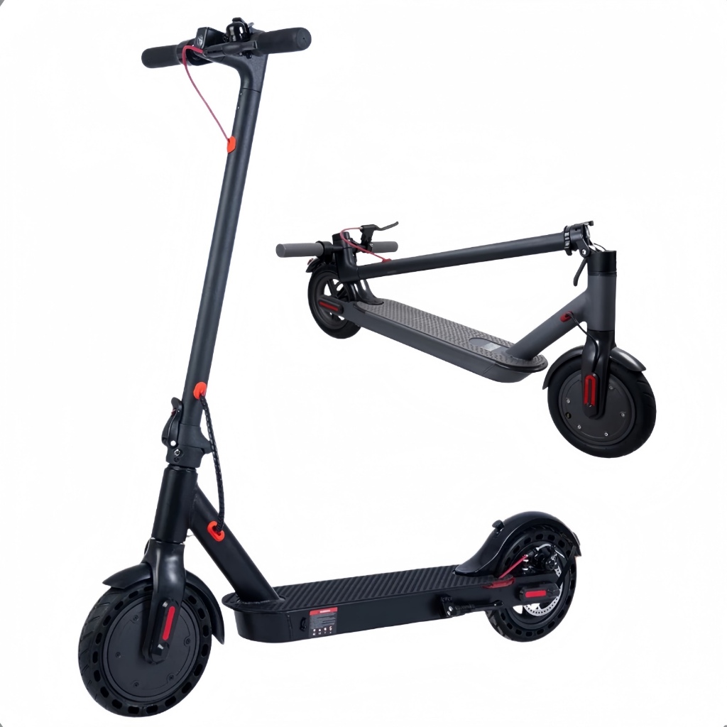 Patinete Lindo Potente (500W) Dobrável Até 30KM/H Bateria de lítio de 42V e capacidade de 7,8 mAh, com Bluetooth e LED.