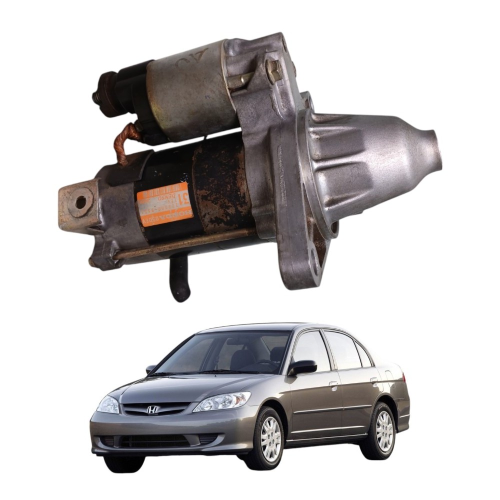 Motor Arranque Partida Honda Civic 1.7 2001 2006 Automático