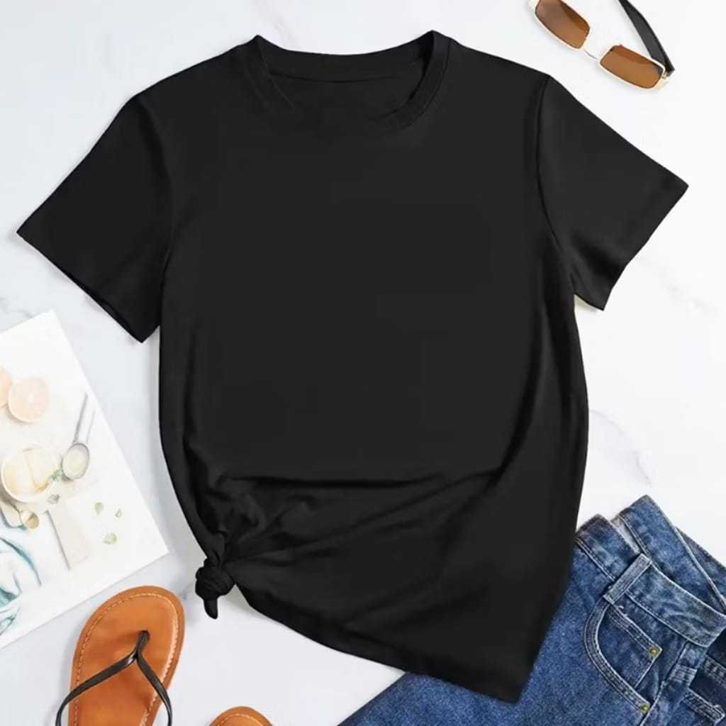Camiseta feminina básica 100% algodão em Oferta na Shopee