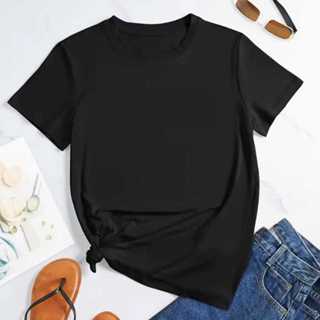 Camiseta feminina básica 100% algodão em Oferta na Shopee