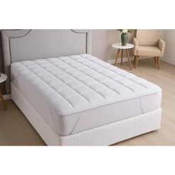 Pillow Top King 100% Fibra Siliconada 1600G/M² - Tecido Percal Algodão - Muito mais Conforto