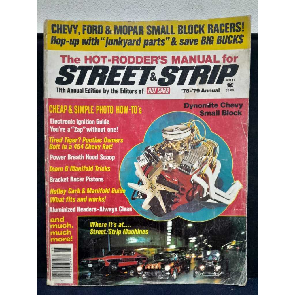 REVISTA THE HOT-RODDER'S MANUAL FOR STREET & STRIP / EDIÇÃO ANUAL 1978-1979 / PUBLICAÇÃO DOS EDITORES DE HOT CARS / 98 P