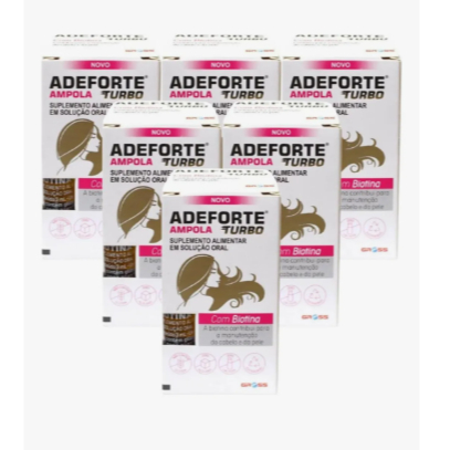 Kit 06 unidades - Adeforte Turbo – 1 ampola de 3ml + 1 ampola de Biotina 3ml