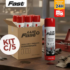 Oleo Desengripante Contra Ferrugem Spray Lub Fast 300ML - Kit C/ 05 UNIDADES