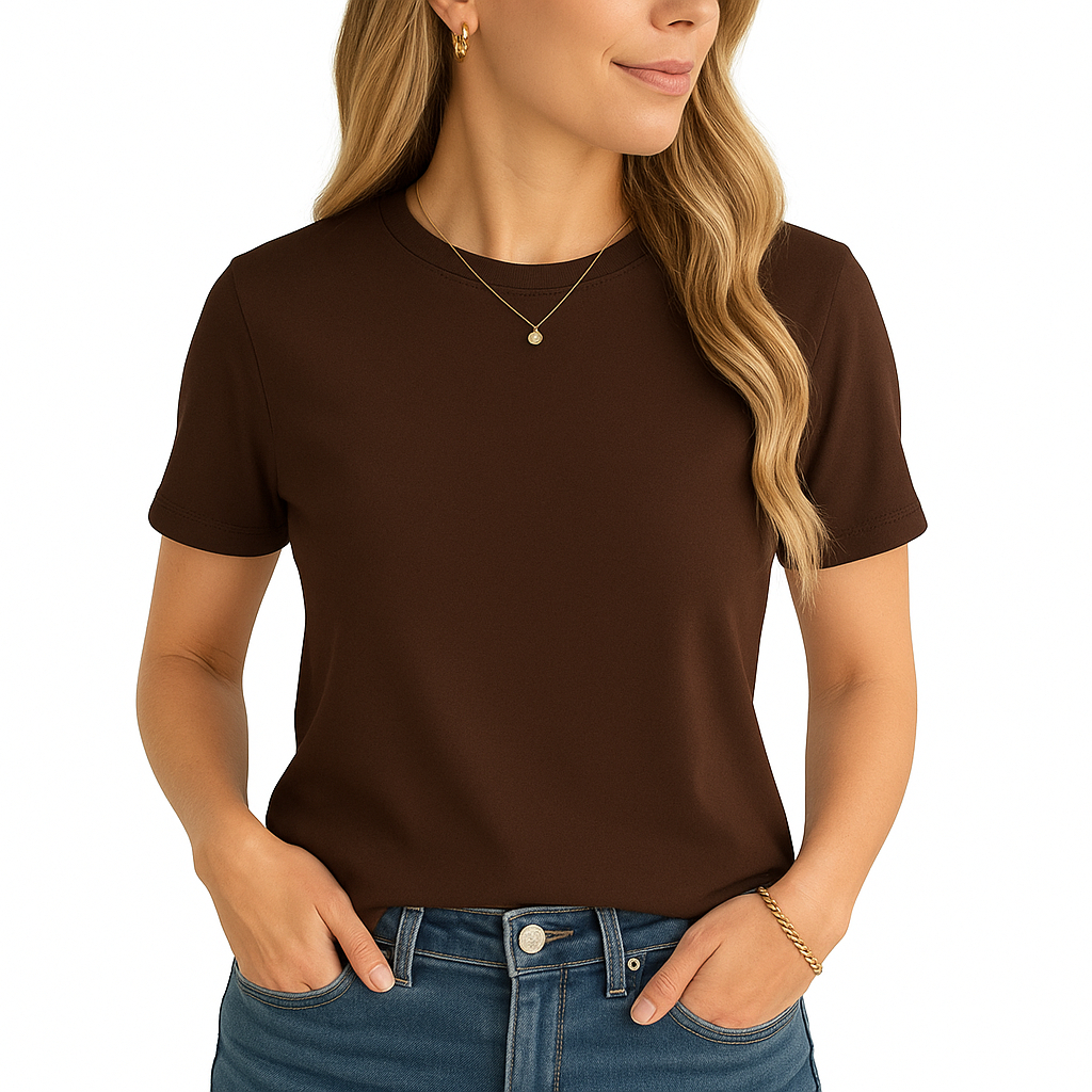 Camiseta T-Shirt Feminina Básica 100% Algodão Várias Cores Blusa Envio Imediato em Oferta na Shopee