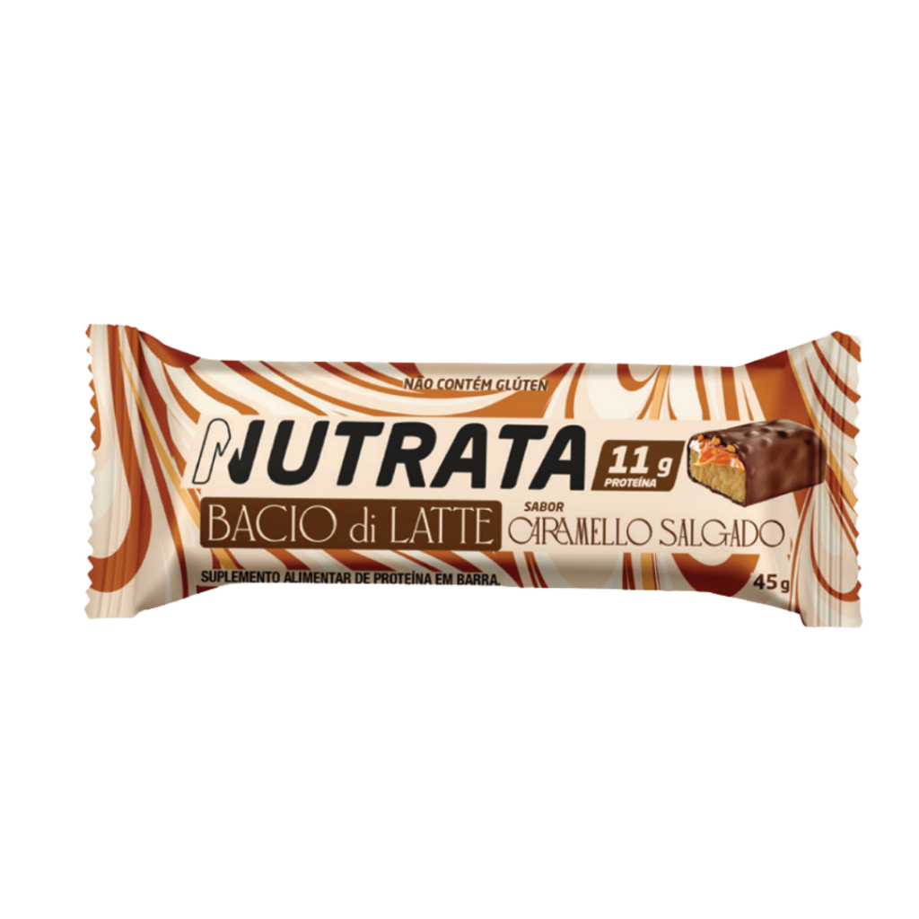 Barra de Proteina Caramelo Salgado 40g Bacio Di Latte (Nutrata) - Unidade em Oferta na Shopee