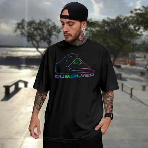 CAMISETA MASCULINA,CAMISETA QUIKSILVER COLORIDA UNISEX,ESTAMPADA 100%ALGODAO