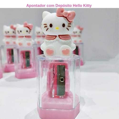 ❤️Apontador Hello Kitty com Depósito Rosa Fofo | Papelaria Kawaii Criativa Infantil Escolar Cute❤️